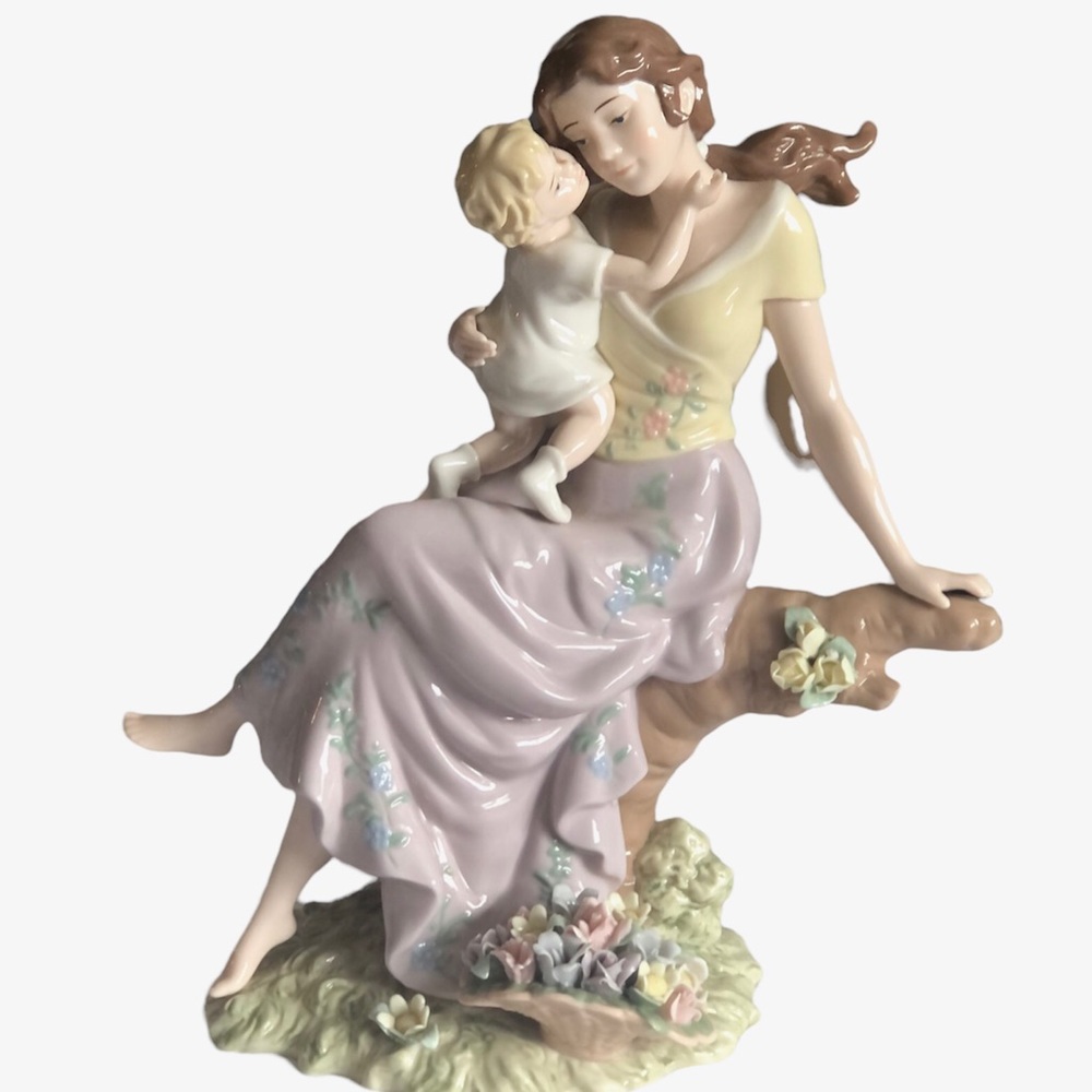 Vintage Mother and Child Art Sculpture Home Decor